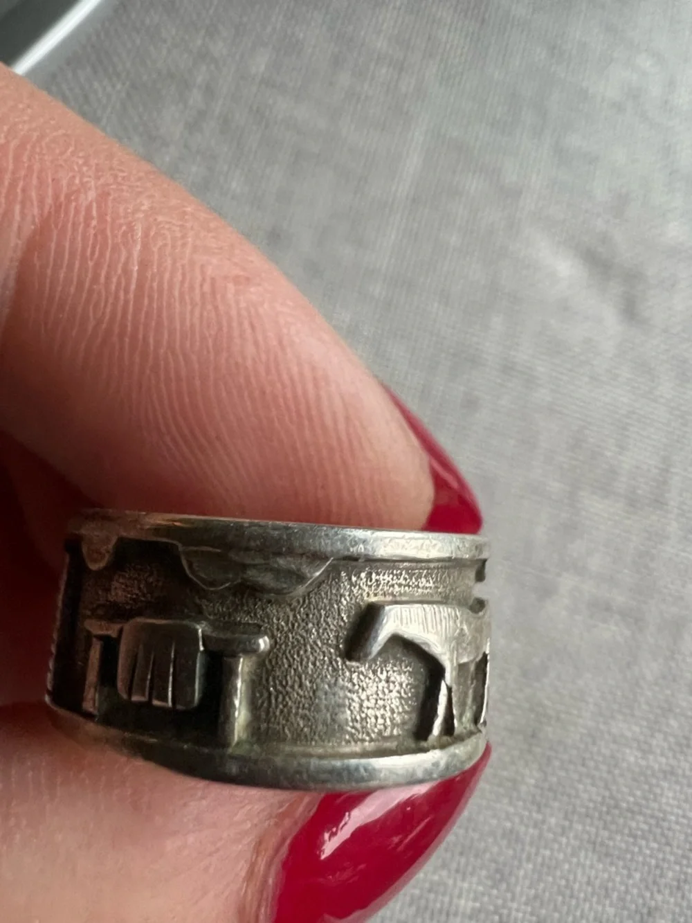 R. H. Begay Navajo Native American Sterling Silver Ring